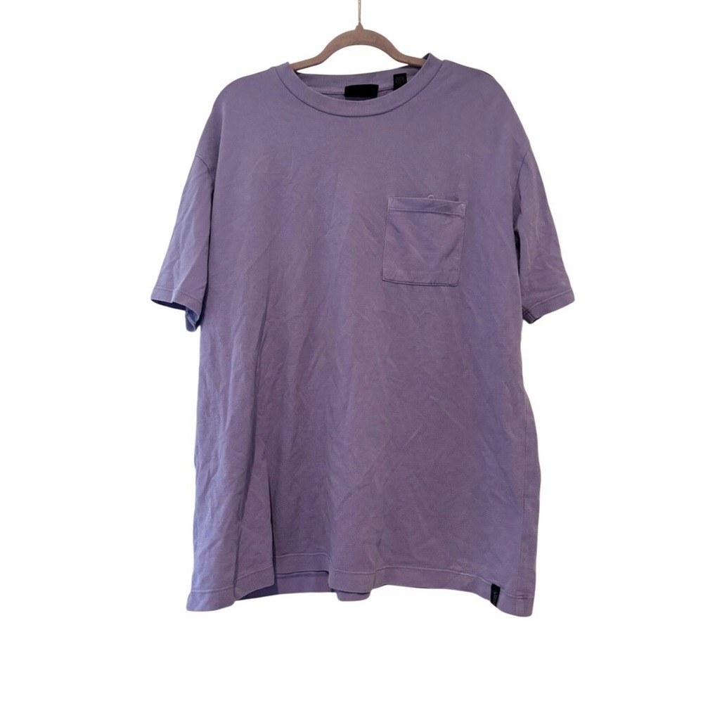 Scotch and Soda Men's XL purple organic cotton short sleeve shirt JJ